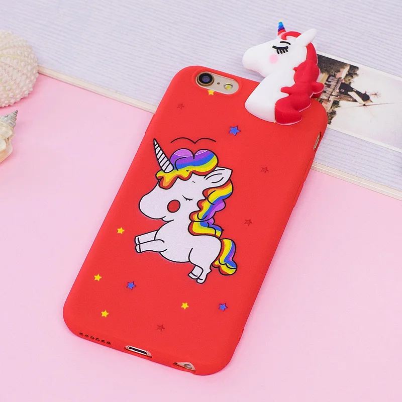 Чехол для iPhone 6s чехол 6 с 3D рисунком панды Единорога задняя крышка 6S Plus Etui|cover 6s|cover