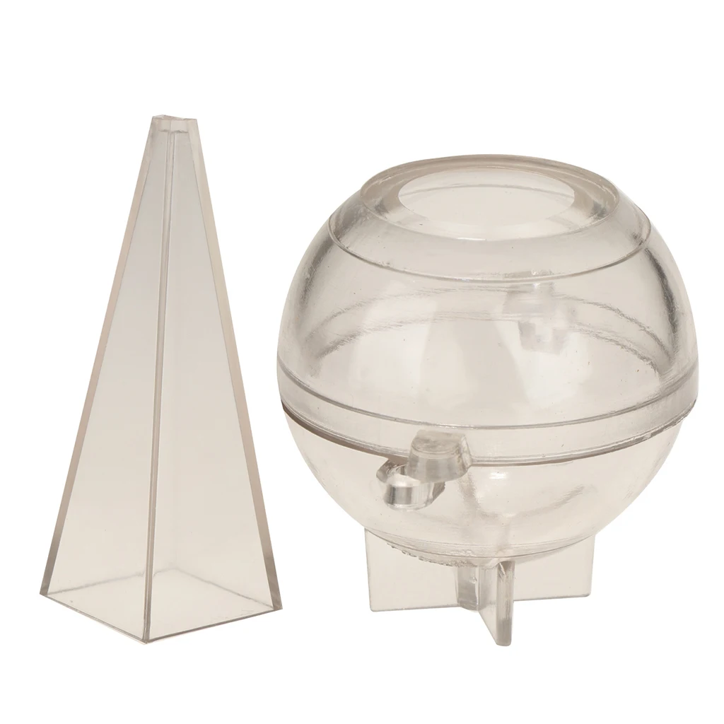Pyramid Ball Shaped Plastic Candle Molds Soap Mould Candles Making Crafts