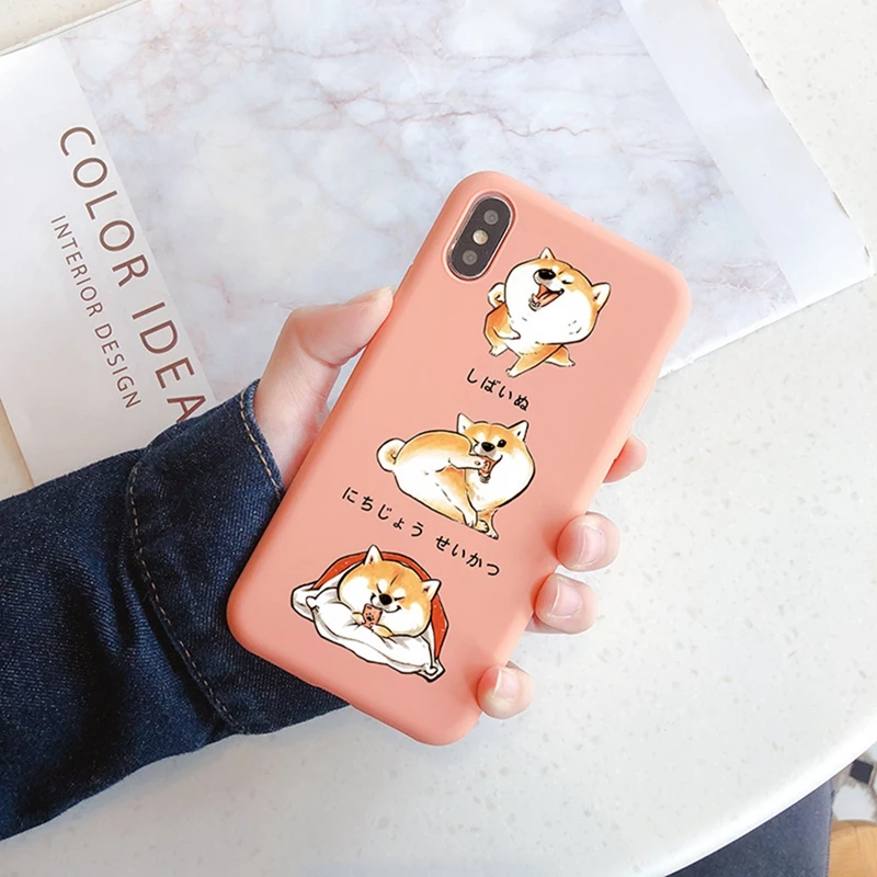 Cute Cartoon Animal back Case For iPhone XS Max XR X 6 6S 7 8 Plus 10 8plus case Lovely Candy Color Soft TPU Phone Back Cover |