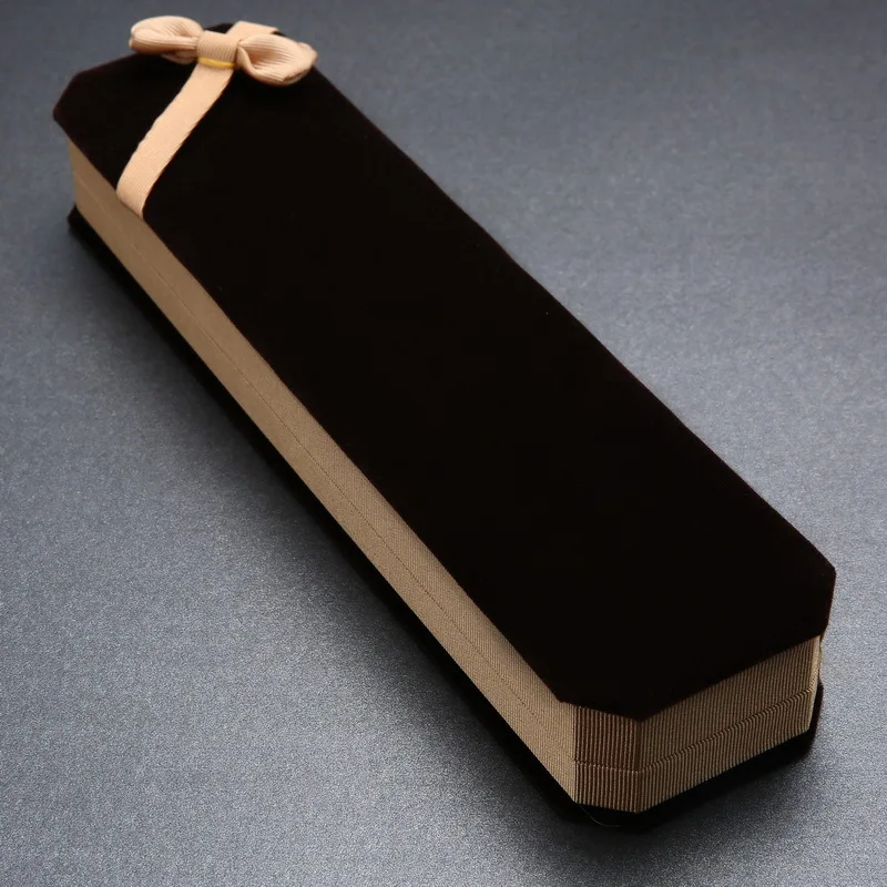 1pc black long necklace box 2017 new jewelry box necklace storage