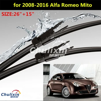 

2pcs/lot Wiper blades for 2010-2016 Alfa Romeo Giulietta 24"+18" fit push button type wiper arms only window wiper