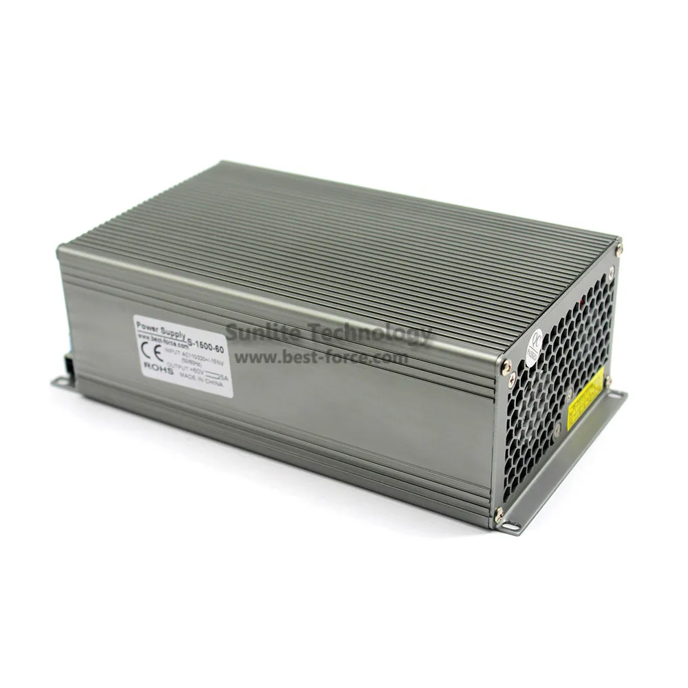 Новая модель 60V 25A 1500W Драйвер импульсного источника питания AC 110v 220v вход в DC60V SMPS для фрезерного станка с ЧПУ механическое оборудование двигателя