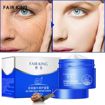 

Tea Tree and Snail Essence Face Cream Anti-aging Nourishing Moisturizer Collagen Essence Skin Care Hyaluronic Acid Face Cream