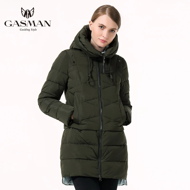 GASMAN 2018 New Winter Women Thickening Bio Down Jacket Fashion Hooded Thick Parka Short Casual Overcoats For Women Coats Winter