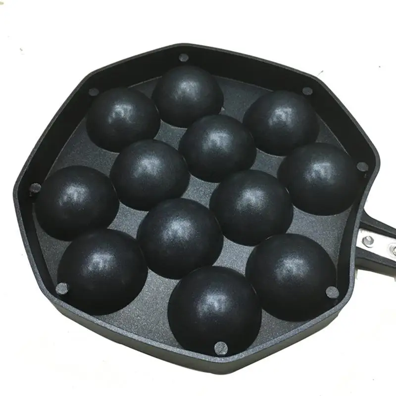12 отверстий Takoyaki Пан Хранитель антипригарной литой алюминиевый поддон для выпечки Takoyaki чайник Торт Пан(черный