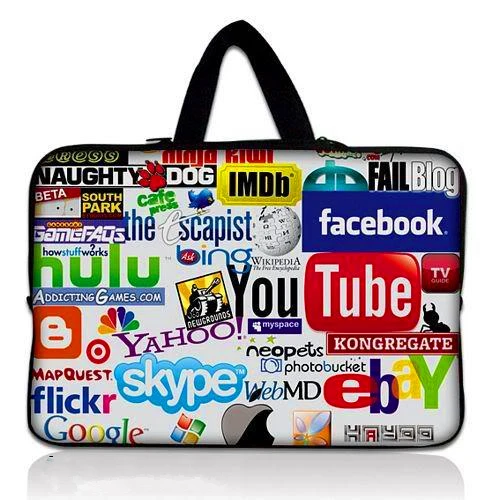 

14 14.4 Internet Logo Laptop Sleeve Waterproof Shockproof Sleeve Pouch Bag Tablet Case Cover For Dell Vostro Acer Asus HP #