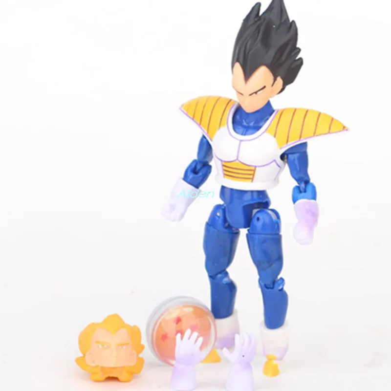 6 шт./компл. Dragon Ball Супер Saiyan сын Goku vegeta Vegetto Piccolo подвижные швы ПВХ фигурку Коллекционная модель 13 см B845
