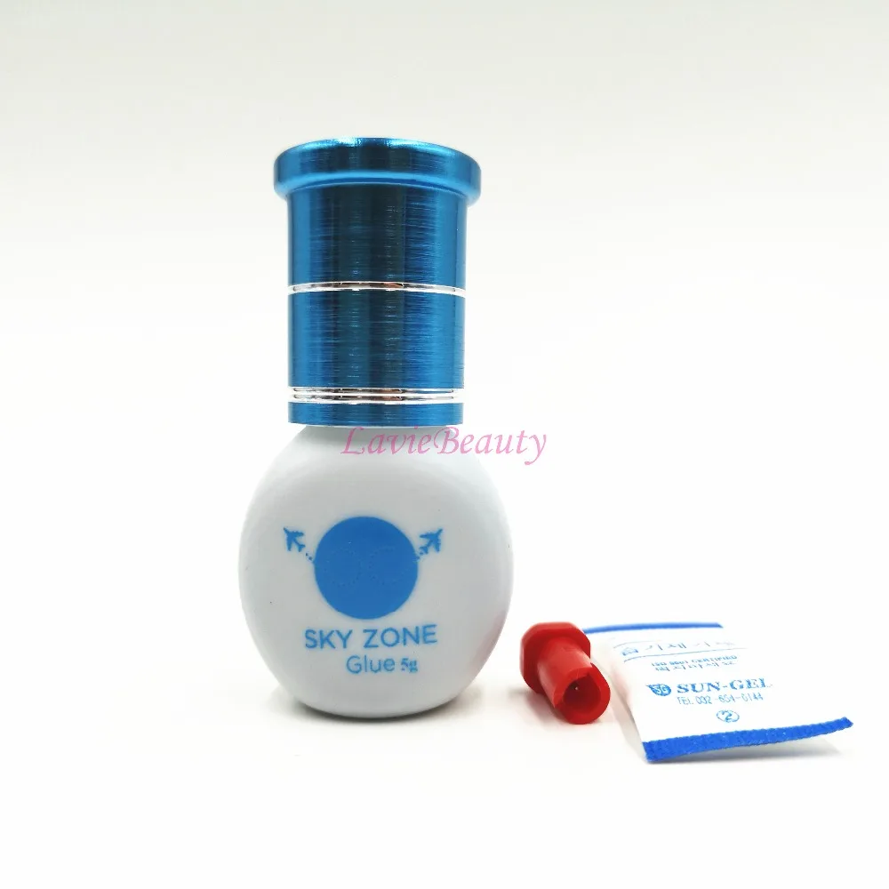 

New SKY ZONE Glue for Eyelash Extension Glue 5pcs Last Over 6 Weeks Fast Drying Professional Eyelash Glue from Korea