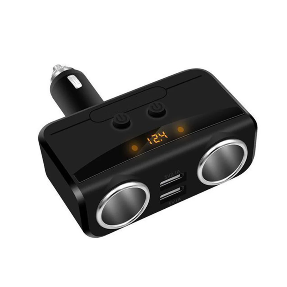 Прямая 12 V-24 V автомобиль Зарядное устройство прикуриватель два Dual USB Напряжение обнаружения адаптер для быстрого автомобильного Зарядное устройство - Название цвета: 2
