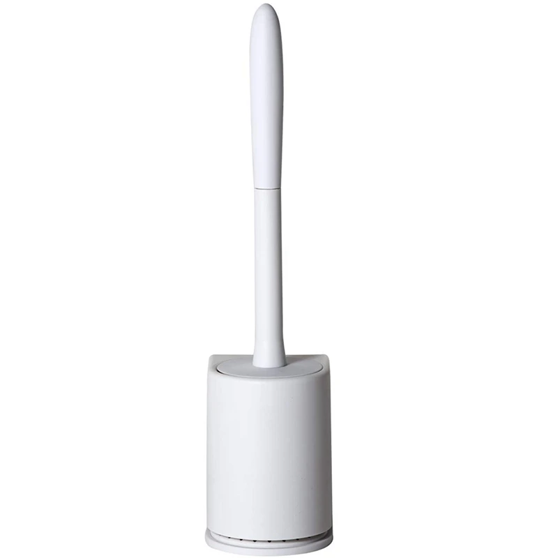 

Toilet Brush Cleaner Soft Bristles Toilet Bowl Brush And Holder For Bathroom Deep Cleaning Wall Mountable,White