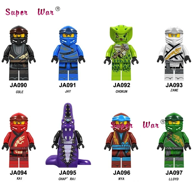 

Single Model Building Blocks Series Action COLE JAY CHOKUN ZANE KAI NYA LLOYD Chokun Snappa Shark Toys for children