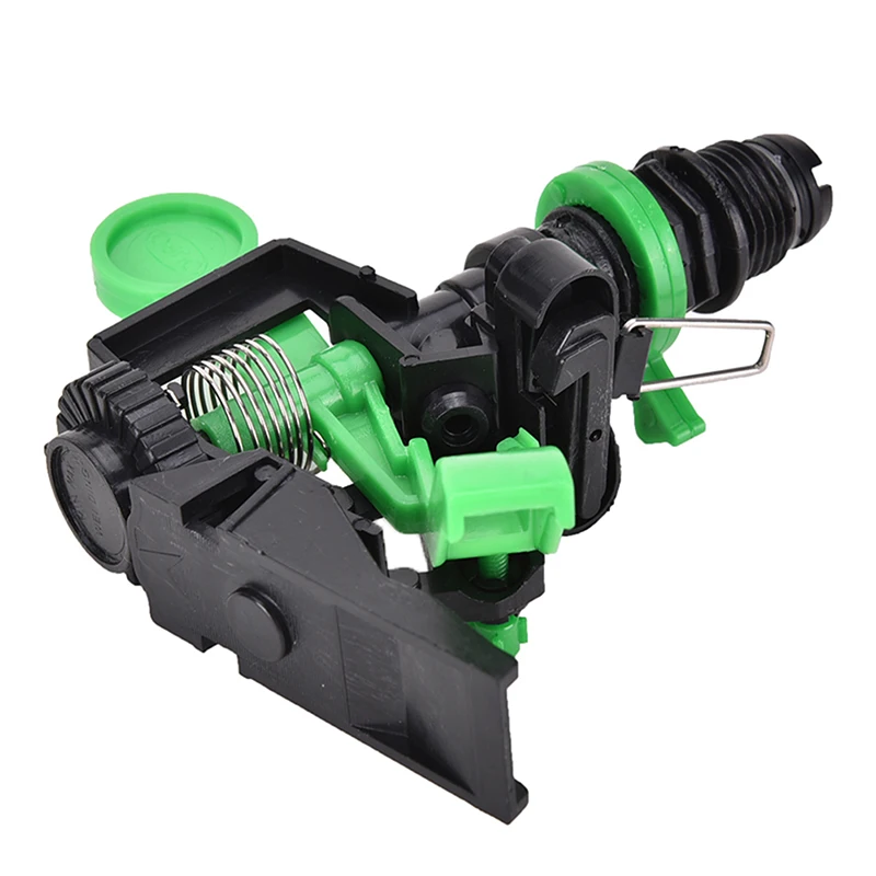 1Pc Adjustable 360 Degree Rotating Water Nozzle Impulse Sprinkler For Irrigation System Garden Metal Sprinkler Spike Lawn Grass