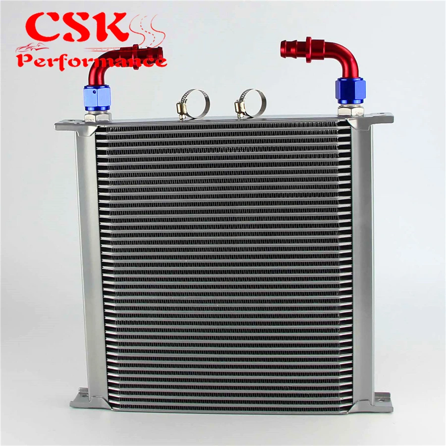 40 Row AN10 Aluminum Engine Oil Cooler Radiator + 2pcs 90 Degree