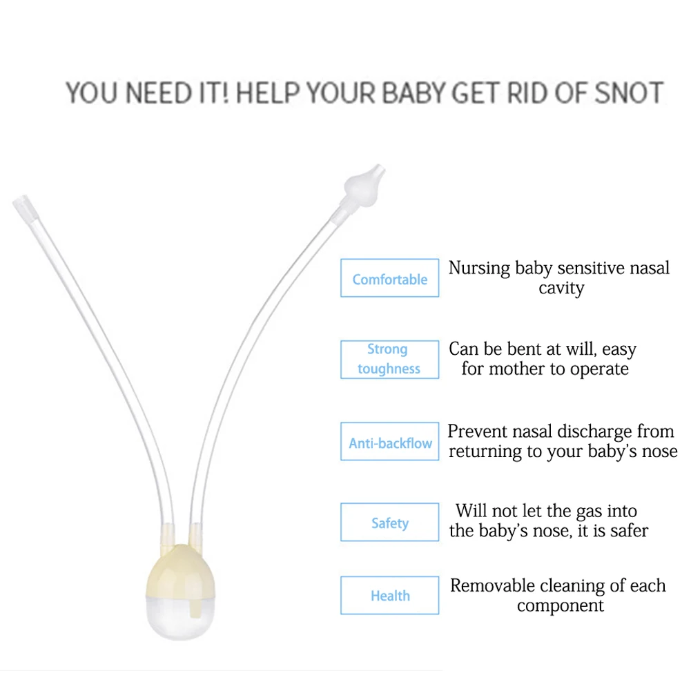 Всасывание рта для детей ясельного возраста, очиститель носа, гигиенический носовой аспиратор, безопасное средство для удаления груди, Помощь ребенку в дыхании