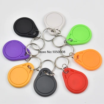 

100pcs/lot T5577 Rewritable Programmable RFID 125 KHz Keychain Keyfobs Key Finder For Copy EM4100 Cards