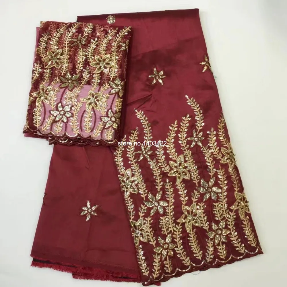 Африканская Джордж материал шнурка 5 ярдов Африки Ткань Высокое качество