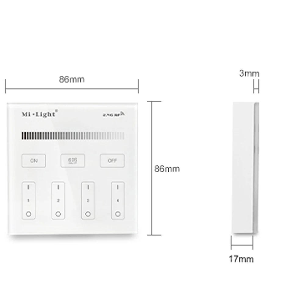 Milight B0 B1 B2 B3 B4 B8 4 зоны 8 зон 2 ГГц Беспроводной WI FI сенсорный Панель Диммер RGBW RGB + CCT rgb