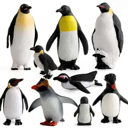 9 Kidns Пингвин несколько моделирования животных коллекционные игрушки Фигурки Пингвин фигурки животных детские мягкие резиновые игрушки