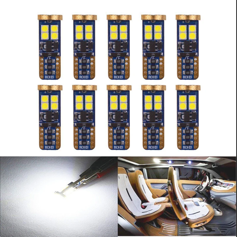 1 шт. T10 Светодиодные лампы w5w Автомобильные DRL 3030 12 SMD 194 168 COB габаритные огни для
