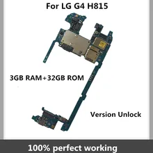Новое поступление материнской платы для LG G4 H815 32 Гб разблокированная материнская плата с полными ЧИПАМИ оригинальная система Android OS логическая плата