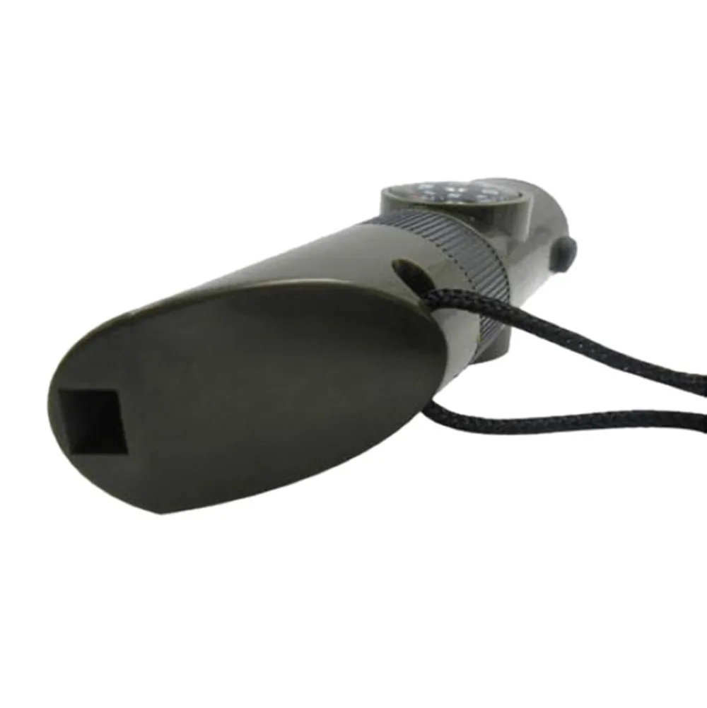 Военный аварийный выживания свисток в наборе компас светодиодный светильник термомет Инструменты 7 в 1 для наружного применения