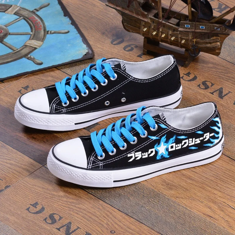 

High-Q Unisex Anime Cos BLACK ROCK SHOOTER BRS Hatsune Miku Plimsolls Canvas shoes Rope soled shoes