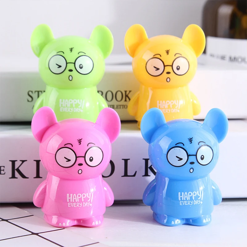 

New Kawaii Cartoon Bear Pencil Sharpener Creative Cute Animal Sharpener Child Student Learning Stationery Gift School Supplies