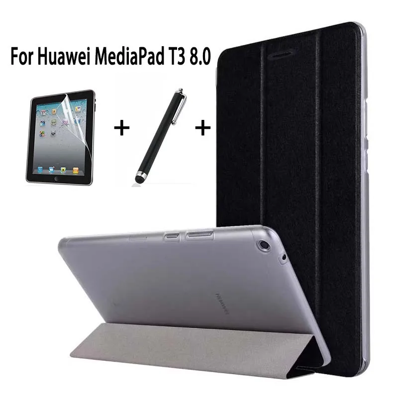 font b Slim b font PU Case For Huawei MediaPad T3 8 0 KOB L09