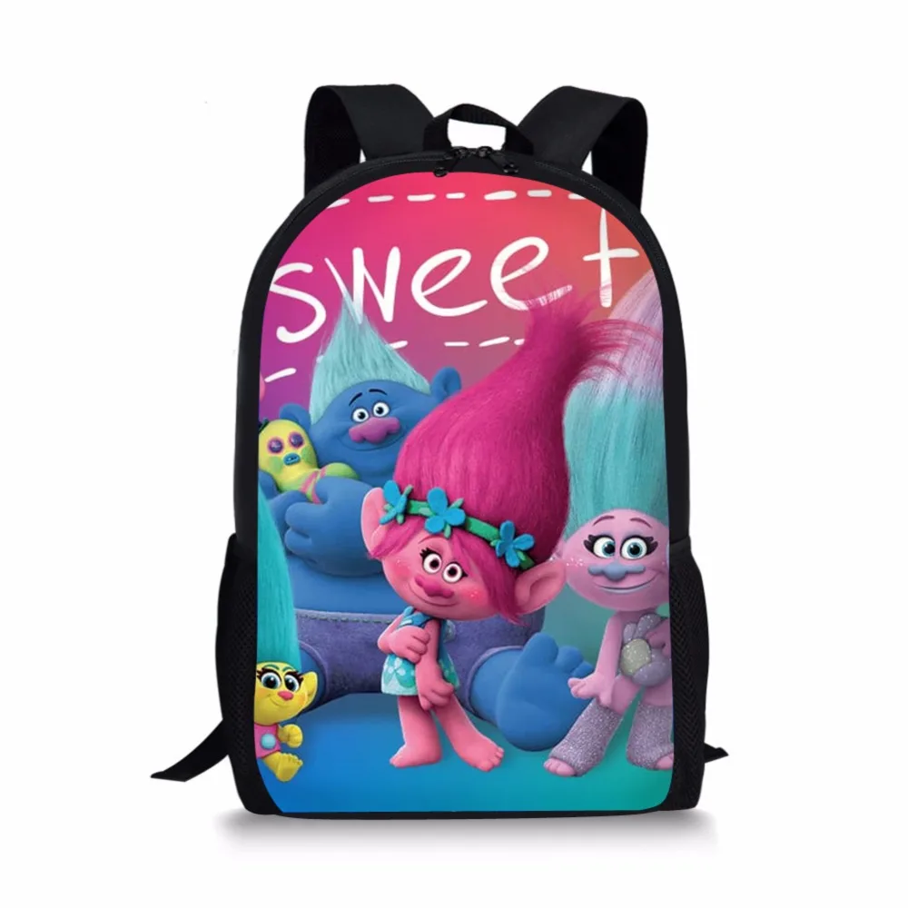 

Trolls Poppy School Bags Cartoon Children Backpack SchoolBags for girls boys orthopedic packbag mochila escolar bookBag book bag