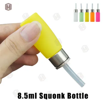 

10pcs 2017 RHS factory 8.5ml capacity size sqounk silicone The best seal bottle soft squonk bottles OEM custom logo