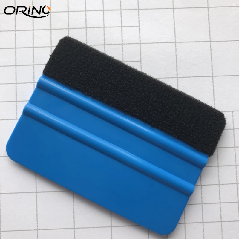 2PCS Blue Felt Squeegee Vinyl Film Wrap Tool Fabric Scraper Tinting Tools Window Glass Wash Tools Auto Car Cleaning
