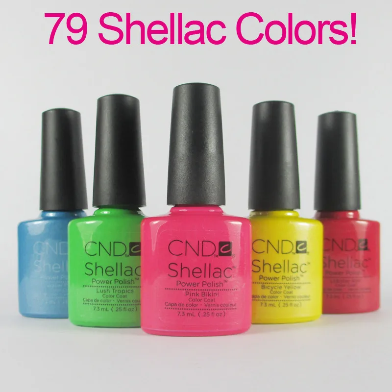 12Pcs/lot CND Shellac Gel Polish Long-lasting Soak-off Gel Nail Polish LED UV 7.3ml Hot Nail Gel 89 Colors