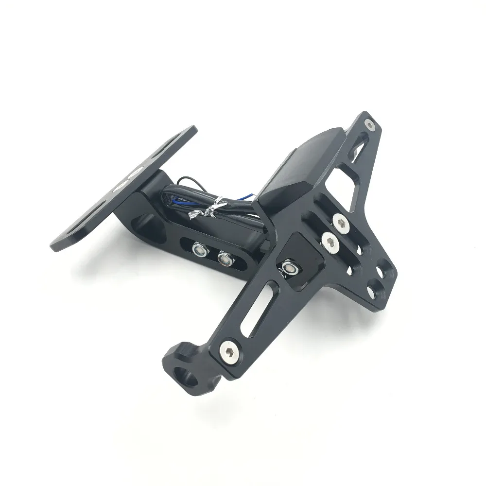 

Motorbike Adjustable Angle Aluminum License Number Plate Holder Bracket For Yamaha R1 R6 R3 FZ1 FZ6 MT07 MT09 XJ6 TMAX 500 Black