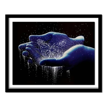 

Diamond Embroidery 5D DIY Diamond Painting The Hand Butterfly Water Diamond Painting Cross Stitch Rhinestone BJ1602