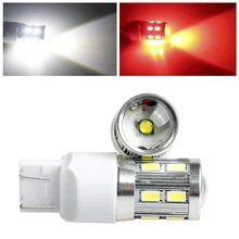 2pcs T20 W21W 7440 WY21W 13 LED 5630 5730 SMD car Backup Reserve Lights auto brake light fog lamps 12V red yellow white 2X