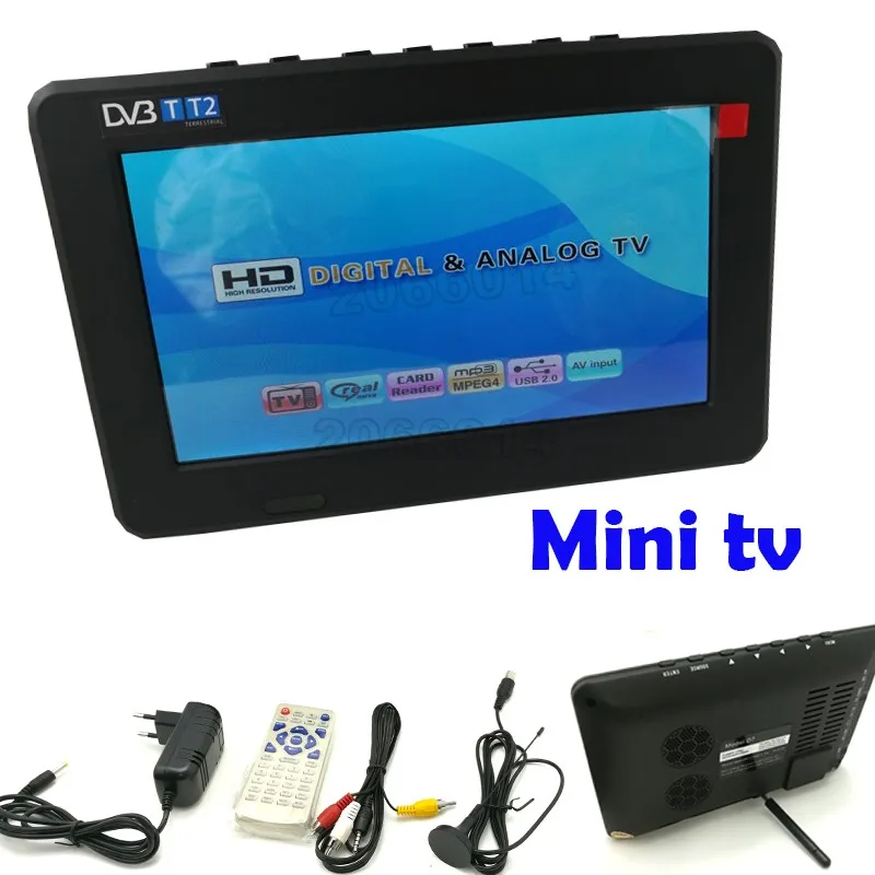2017 New Televisions 7 Inch HD TV TFT LCD Color DVB T2