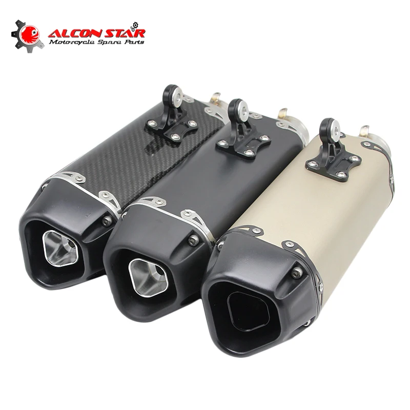 Alconstar Universal Motorcycle Motocross Exhaust Muffler with DB Killer