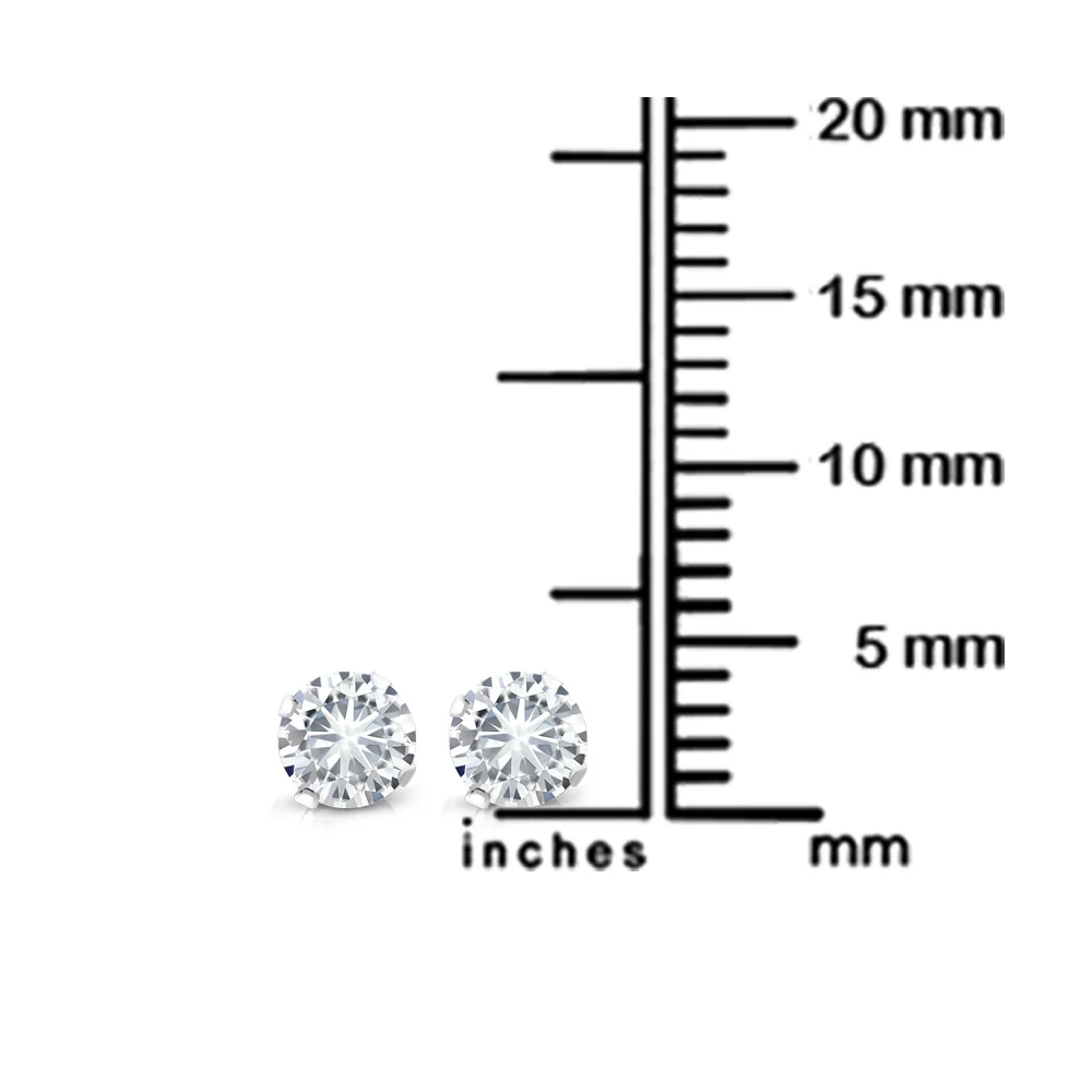 Charles& Colvard 1/2 cttw Forever Классические круглые серьги-гвоздики с муассанитом, серьги для женщин, одноцветные, 14 K, белое золото, хорошее ювелирное изделие