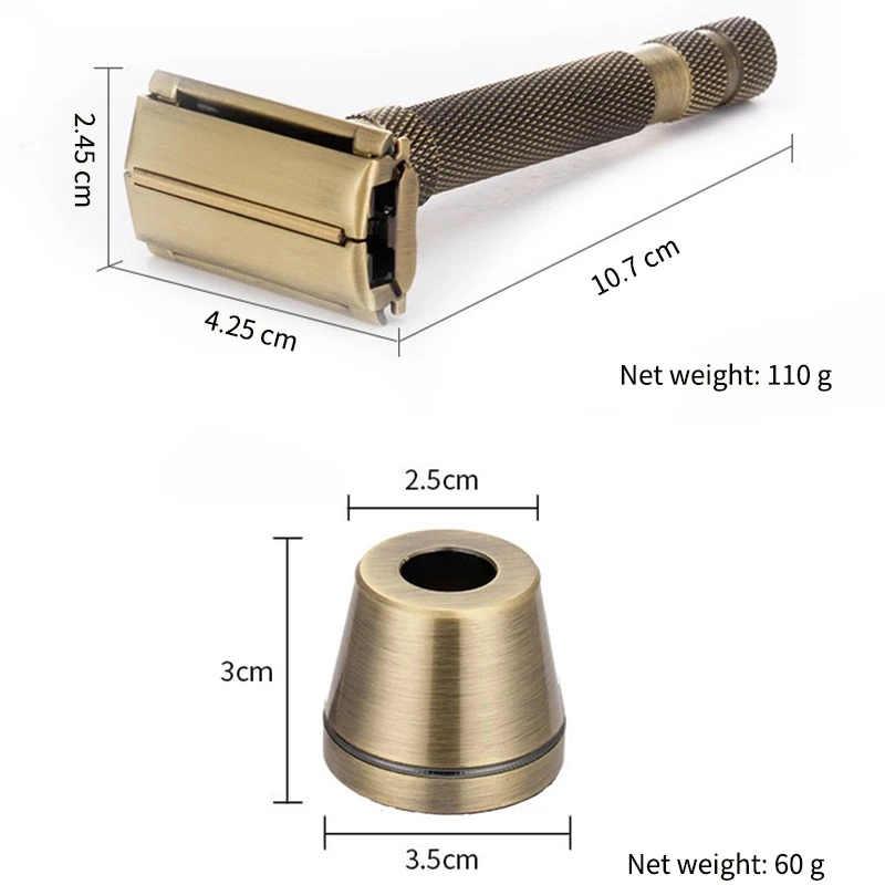 Новинка, 7 передач, регулируемая бритва, латунные, для мужчин, для бритья, безопасные бритвы, классические, двойные края, ручная, для влажных бритв