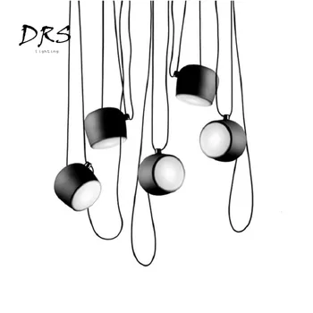 

Vintage Retro Black Drum Pendant Lights Fixtures For Dining Living Room Industrial Decor Chambre Hanging Lamp Lustre Pendente