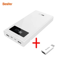 Besiter Power Bank 20000 мАч Портативный Телефон Зарядное Устройство Быстрой Зарядки Для Смартфонов Зарядное Устройство Батареи для Huawei