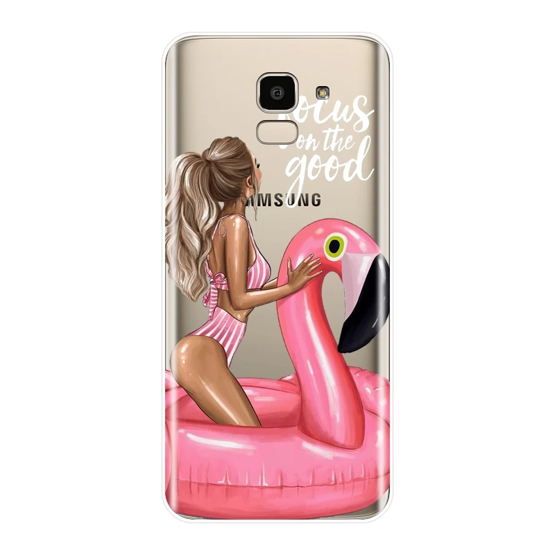 ТПУ для Samsung Galaxy J3 J5 J7 2015 2016 2017 чехол телефона силиконовая задняя крышка девочек J4