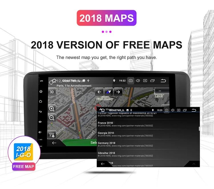 Sale Isudar Car Multimedia Player GPS Two Din Android 8.1 Automotivo For Mercedes/Benz/GL ML CLASS W164 ML350 ML450 ML500 GL320 Radio 10