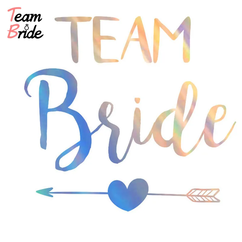 

Team Bride 6PCS/set Rainbow Silver Temporary Waterproof Tattoo Bachelorette Party Bride to be Party Hen Night Golden Supplies