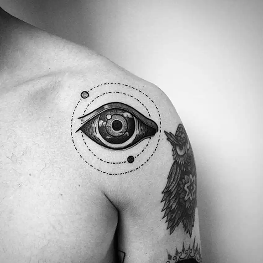 Eyes Of Sky Waterproof Temporary Tattoos Men Yin And Yang
