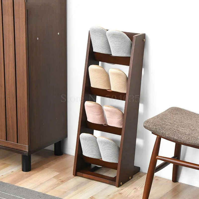

Multi-layer wood shoe rack Doorway creative modern simple sandals and slippers simple household Shoebox