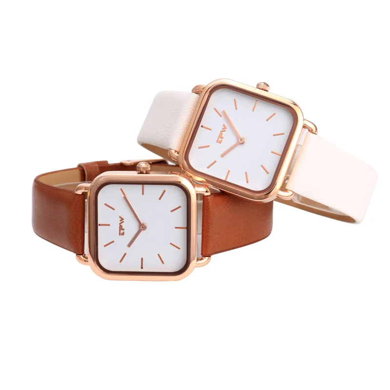 Causal Watches For Womens Leather Alloy Quartz Wrist Watch Clock Montre Femme square watch relogio feminino vintage