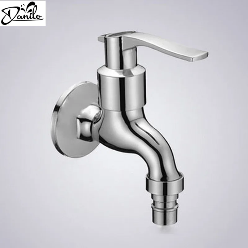 cheap Chrome Brass wall mount laundry faucet outdoor Garden Bibcock Tap