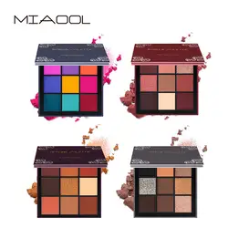 Бренд 9 цветов Палитра теней для век Матовая Алмазная блестка Foiled Eye Shadow in One палитра Макияж набор мини-Палетка легко носить с собой