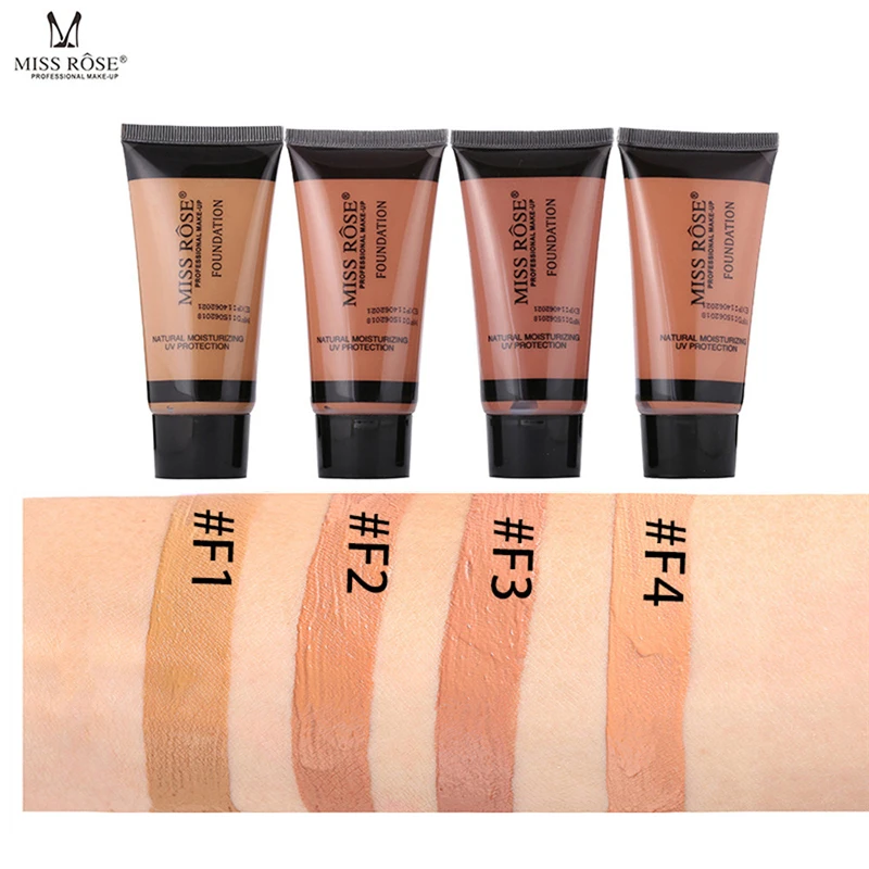 MISS ROSE 60ml Foundation Waterproof Long Lasting Foundation Different